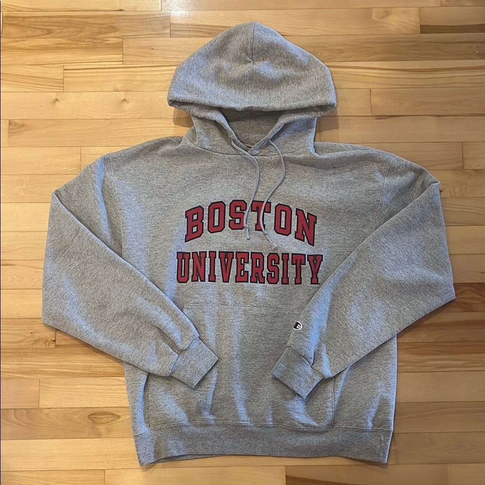 Champion Gray and Red Athletic Hoodie